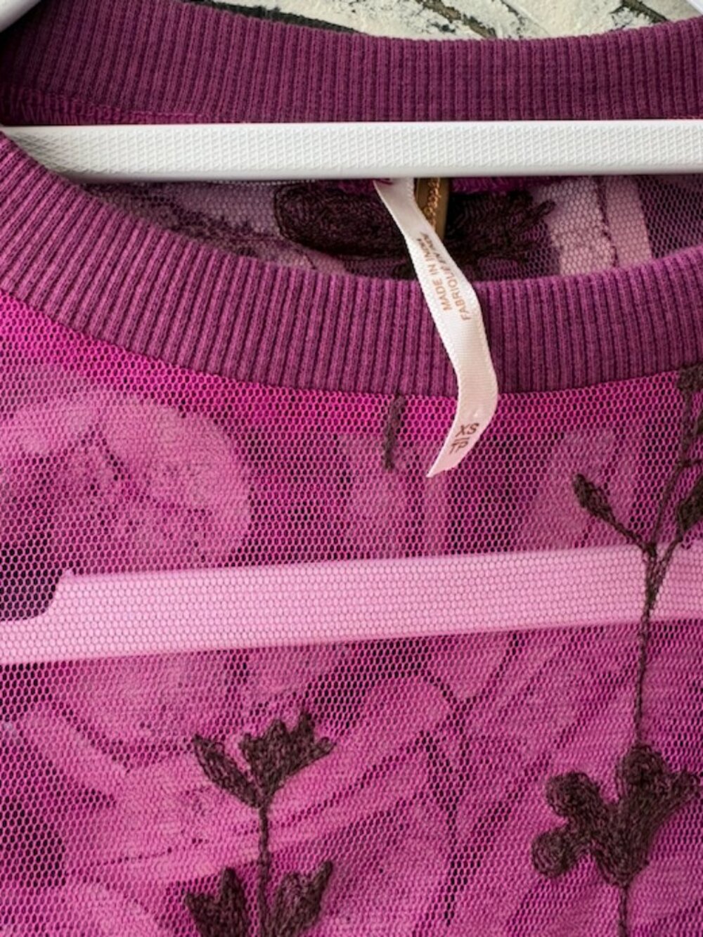 Free People Fuchsia Sheer Top or Mini Dress - Picture 4 of 4